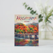 Arashiyama Bambuswald Japan Postkarte (Stehend Vorderseite)
