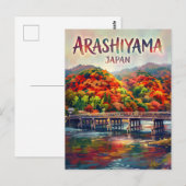 Arashiyama Bambuswald Japan Postkarte (Vorne/Hinten)