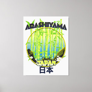 Arashiyama Japan Reise Logo Leinwanddruck