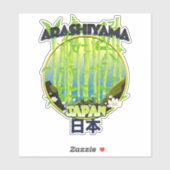 Arashiyama Japan Reiselogo Aufkleber (Blatt)