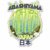 Arashiyama Japan Reiselogo Aufkleber (Vorderseite)