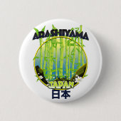 Arashiyama Japan Reiselogo Button (Vorderseite)