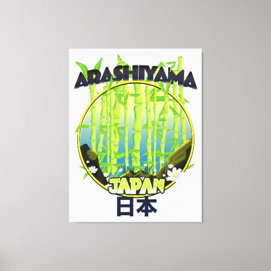 Arashiyama Japan Reiselogo Leinwanddruck (Vorderseite)