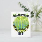 Arashiyama Japan Reiselogo Postkarte (Stehend Vorderseite)