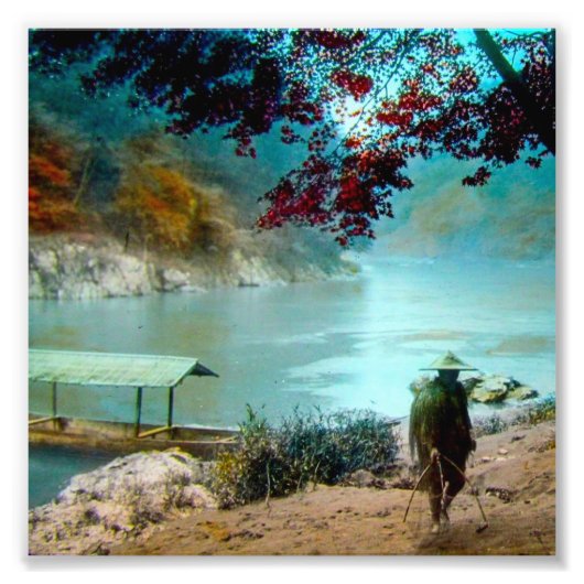 ARASHIYAMA TAKAGI Glass Magic Lantern Slide Fotodruck (Vorne)