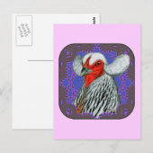 Araucana Head Gerahmt Postkarte (Vorne/Hinten)