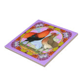 Araucana Huhn-Kunst Nouveau Fliese (Seite)