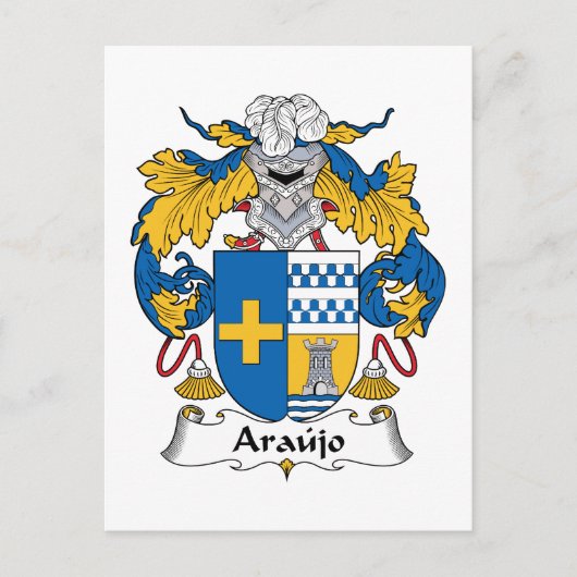 Araujo Familienwappen Postkarte (Vorderseite)