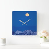 Aravis Mountains | Mont-Blanc-Bereich Quadratische Wanduhr (Zuhause)