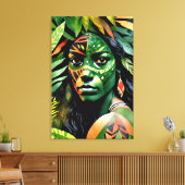 "Arayúna - Dschungelpartie Leinwand - Frauen in Am (Insitu (Wohnzimmer))