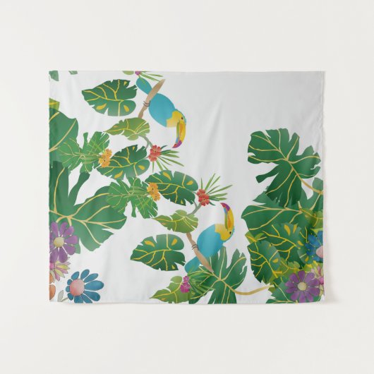 Arazzo con tucani wandteppich (Vorderseite (Horizontal))