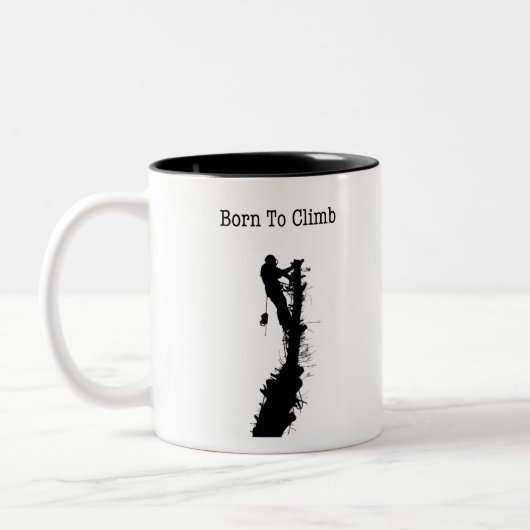 Arb Art Arborist Tree Chirurg Chainsaw Geschenk Zweifarbige Tasse (Links)
