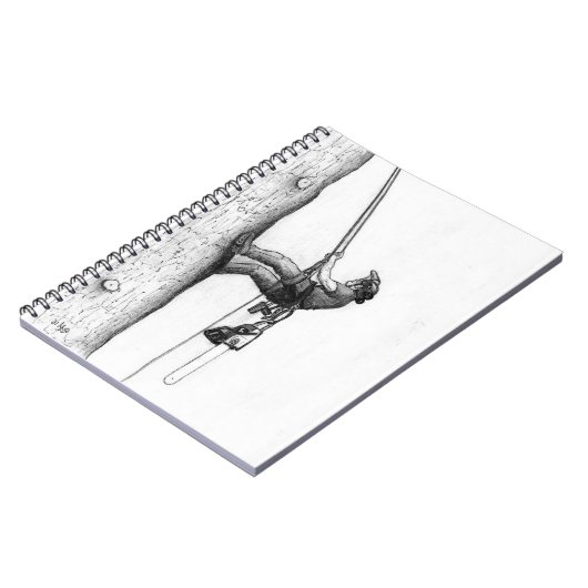 Arb Art Arborist Tree Chirurg Chainsaw Geschenkkar Notizblock (Linke Seite)