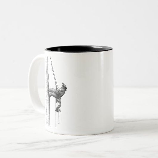 Arb Art Arborist Tree Chirurg Chainsaw Geschenkkar Zweifarbige Tasse (Vorderseite Links)