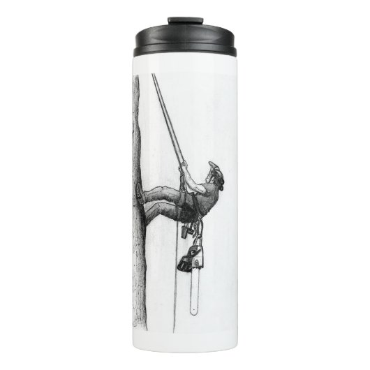 Arb Art Arborist Tree Chirurg Chainsaw Karte Thermosbecher (Vorderseite)