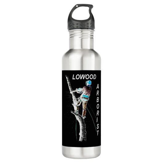 Arb Art Arborist Tree Chirurg Chainsaw Landschaft Edelstahlflasche (Vorderseite)