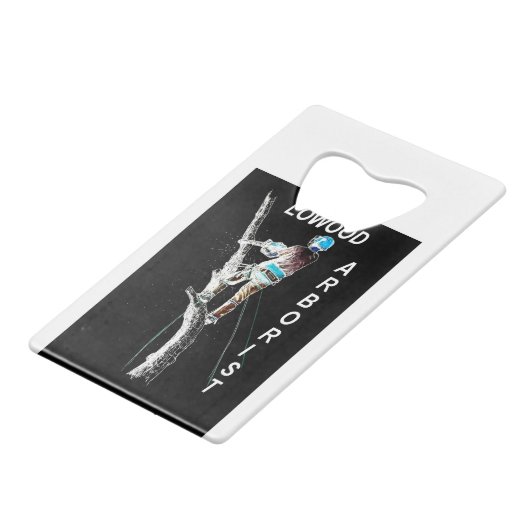 Arb Art Arborist Tree Chirurg Chainsaw Landschaft Geldbeutel Flaschenöffner (Vorderseite Schrägansicht)