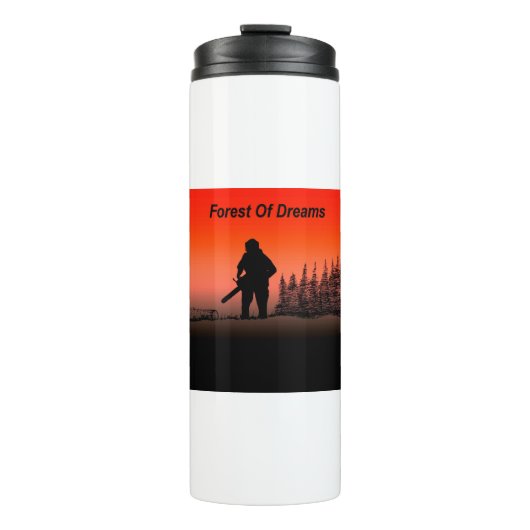 Arb Art Arborist Tree Chirurg Chainsaw Landschaft Thermosbecher (Vorderseite)