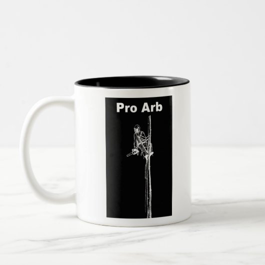 Arb Art Arborist Tree Chirurg Chainsaw Landschaft Zweifarbige Tasse (Links)