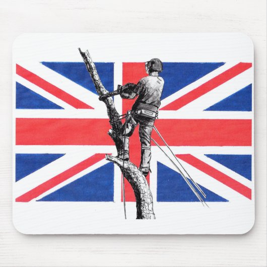 Arb Art Arborist Tree Surgeon Chainsaw Mousepad (Vorne)