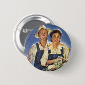 Arbeit an einem Bauernhof...Diesen Sommer Button (Vorne & Hinten)