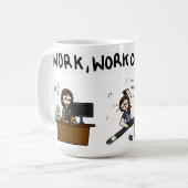 Arbeit, arbeiten aus und kühlen kaffeetasse (Vorderseite Links)