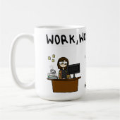 Arbeit, arbeiten aus und kühlen kaffeetasse (Links)