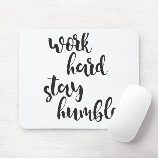 Arbeit bleibe stark - typografisches minimales mousepad (Mit Mouse)