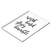 Arbeit bleibe stark - typografisches minimales notizblock (Linke Seite)