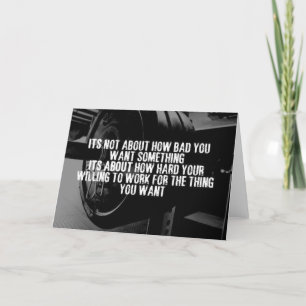 ARBEIT - Bodybuilding Workout Motivierend Karte