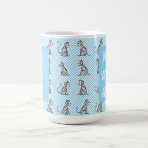 Arbeit den ganzen Tag BLAUE Kaffeetasse