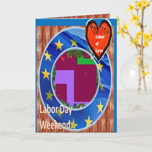 Arbeit der Liebe auf Karte (Gelbe Blume)