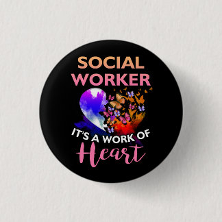 Arbeit der Sozialarbeiter im Bereich der Herz-Blum Button