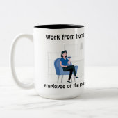 Arbeit des Zuhause Mitarbeiters des Monats Zweifarbige Tasse (Links)