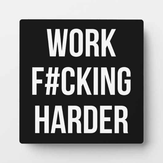 Arbeit f#cking härter - Workout Motivierend Fotoplatte (Vorderseite)