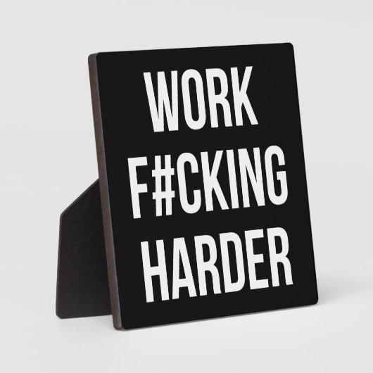 Arbeit f#cking härter - Workout Motivierend Fotoplatte (Vorderseite)