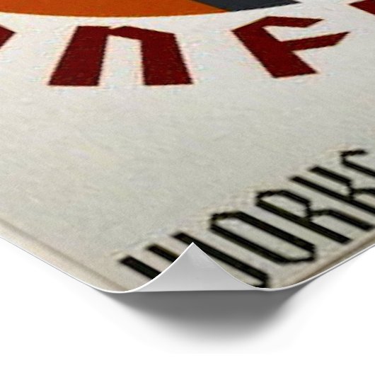 Arbeit fördert Vertrauen - Werbeplakat Poster (Ecke)