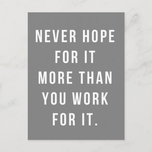 Arbeit für das Zitat Postkarte (Vorderseite)