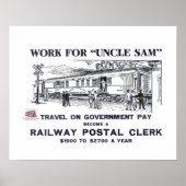 Arbeit für den Onkel Sam - als Eisenbahnpostalbeam Poster (Vorne)