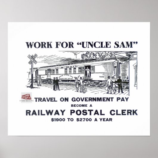 Arbeit für den Onkel Sam - als Eisenbahnpostalbeam Poster (Vorne)