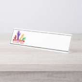 Arbeit für den Wandel Schreibtischnamensplakette (Vorderseite )