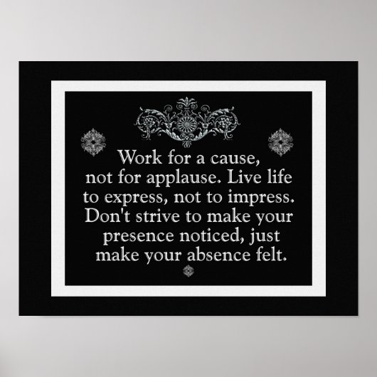 ARBEIT FÜR EINE URSACHE — KUNSTDRUCK POSTER (Vorne)