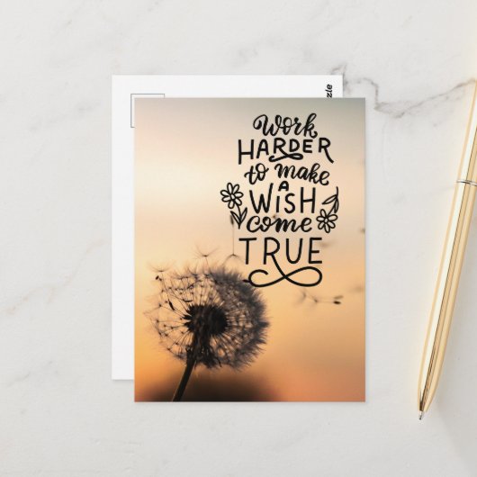 Arbeit für Ihre Wünsche Postkarte (Vorderseite/Rückseite Beispiel)