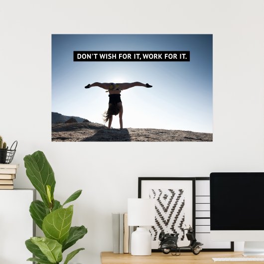 Arbeit für IT - Gymnastik Poster (Heimbüro)