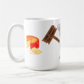 Arbeit für Käse Kaffeetasse (Links)