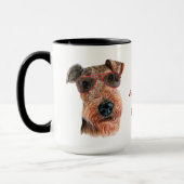 Arbeit für meinen Airedale Hund Tasse (Links)