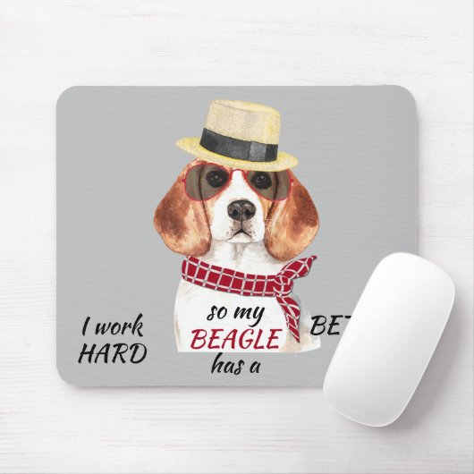 Arbeit für meinen Beagle Mousepad (Mit Mouse)