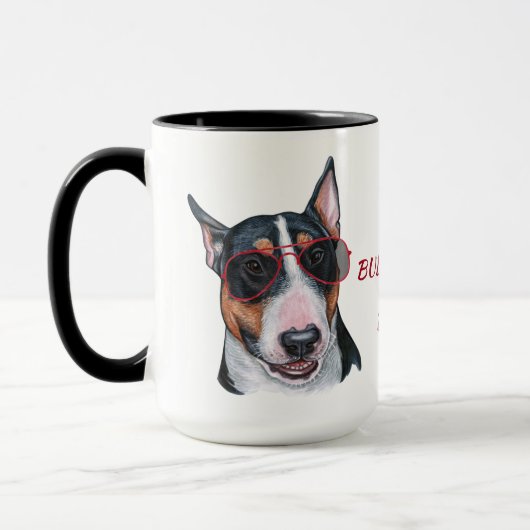 Arbeit für meinen Bull Terrier Dog Tasse (Links)