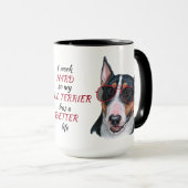 Arbeit für meinen Bull Terrier Dog Tasse (VorderseiteRechts)