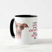 Arbeit für meinen italienischen Windhund Hund Tasse (Vorderseite Links)